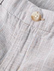 Pantalon habillé rayé en lin mélangé pour garçon - Occasions spéciales