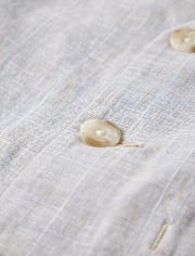 Gilet rayé en lin mélangé pour garçon - Occasions spéciales