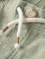 Boys Linen Blend Cargo Pants - Linen Edit