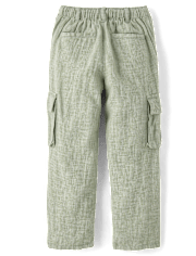 Boys Linen Blend Cargo Pants - Linen Edit