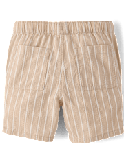 Short rayé en lin mélangé pour garçon - Collection Lin