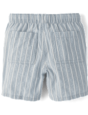 Short rayé en lin mélangé pour garçon - Collection Lin