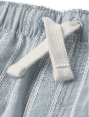 Short rayé en lin mélangé pour garçon - Collection Lin