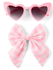 Girls Gingham Sunglasses 2-Piece Accessory Set - Swim Shop