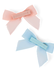 Girls Bow Hair Clip 4-Pack - Enchanted Garden