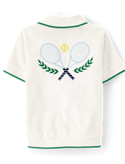 Kids Embroidered Tennis Terry Polo - Club House
