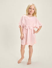 Girls Scalloped Eyelet Clip Dot Cover-Up - Swim Shop