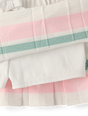 Girls Quick Dry Striped Hem Pleated Skort - Club House
