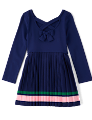 Girls Quick Dry Cross Back Pleated Active Dress - Club House
