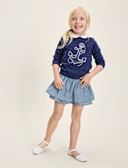 Jupe-short à pois et volants pour filles - Driftwood Bay