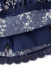 Girls Floral Tiered Skort - Driftwood Bay