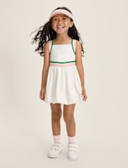 Girls Quick Dry Striped Active Bubble Dress - Club House
