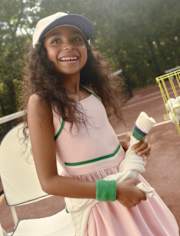 Girls Quick Dry Striped Active Bubble Dress - Club House