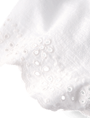 Girls Embroidered Eyelet Linen-Blend Pull On Shorts - Linen Edit