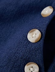 Pantalon marin en lin mélangé à boutons pour filles - Boutique de lin