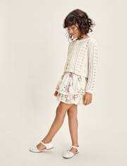 Jupe-short à volants et œillets fleuris pour filles - Jardin enchanté