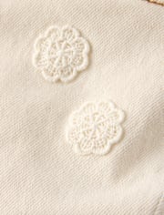 Girls Crochet Floral Barrel Jeans - Driftwood Bay