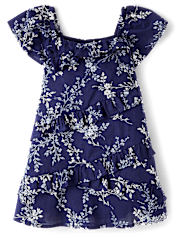 Girls Floral Ruffle Dress - Driftwood Bay