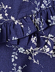 Girls Floral Ruffle Dress - Driftwood Bay
