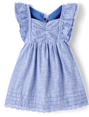 Robe à nœud papillon en lin mélangé pour filles - Collection Lin
