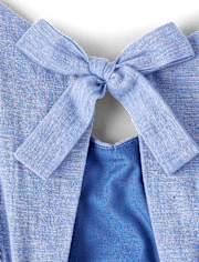 Robe à nœud papillon en lin mélangé pour filles - Collection Lin