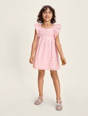 Robe à nœud papillon en lin mélangé pour filles - Collection Lin