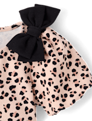 Robe bouffante léopard à nœud papillon pour fille - Petit Paris