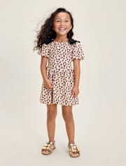 Robe bouffante léopard à nœud papillon pour fille - Petit Paris