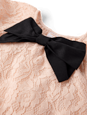Girls Oversized Bow Lace Top - Petit Paris