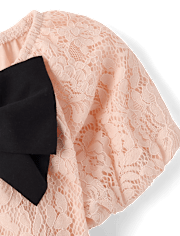 Girls Oversized Bow Lace Top - Petit Paris