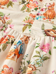 Girls Bunny Ruffle Dress - Enchanted Garden