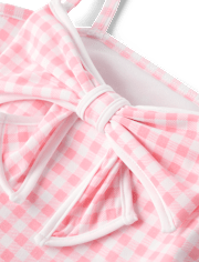 Maillot de bain tankini à carreaux vichy pour filles - Boutique de maillots de bain