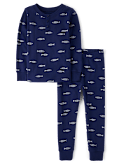 Kids Coastal Snug Fit Cotton Henley Pajamas - Gymmies