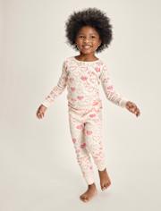 Girls Floral Heart Snug Fit Pointelle Pajamas - Gymmies