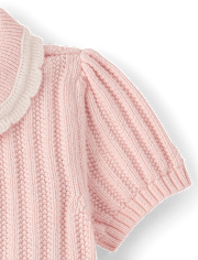 Girls Stitched Peter Pan Sweater Dress - Enchanted Garden