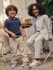 Boys Cable Knit Henley Sweater Polo - Enchanted Garden