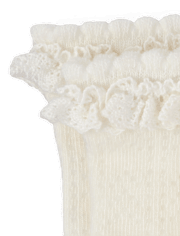 Girls Rosette Ruffle Crew Socks 2-Pack - Enchanted Garden