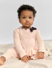 Ensemble 2 pièces pour bébé fille avec pull péplum à nœud - Homegrown by Gymboree