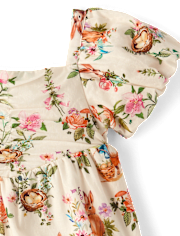Baby Girls Bunny Babydoll Dress - Enchanted Garden