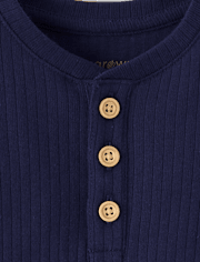 Baby Boys Marled Henley Bodysuit 3-Pack