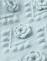 Baby Girls Crochet Floral Drop Waist Tiered Sweater Dress - Homegrown by Gymboree