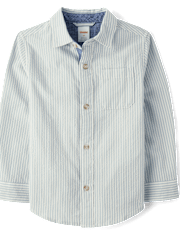 Chemise à rayures en seersucker pour garçon - Jardin enchanté