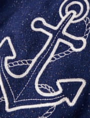 Kids Embroidered Anchor Sweater - Driftwood Bay