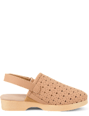 Girls Perforated Heart Clogs - Little Essentials