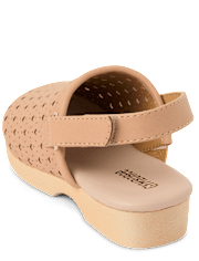 Girls Perforated Heart Clogs - Little Essentials