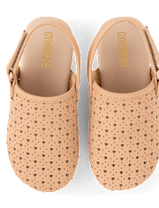 Girls Perforated Heart Clogs - Little Essentials