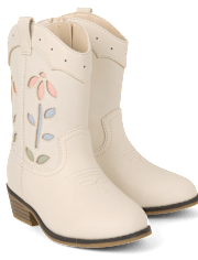 Girls Floral Cowgirl Boots - Driftwood Bay