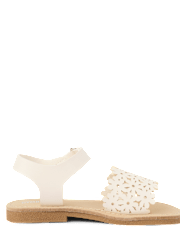 Girls Perforated Floral Sandals - Little Essentials