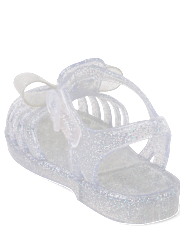 Sandales en gelée à paillettes et cœur perforé pour filles - Little Essentials