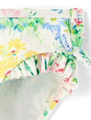 Maillot de bain tankini à manches bouffantes et imprimé floral pour filles - Boutique de maillots de bain